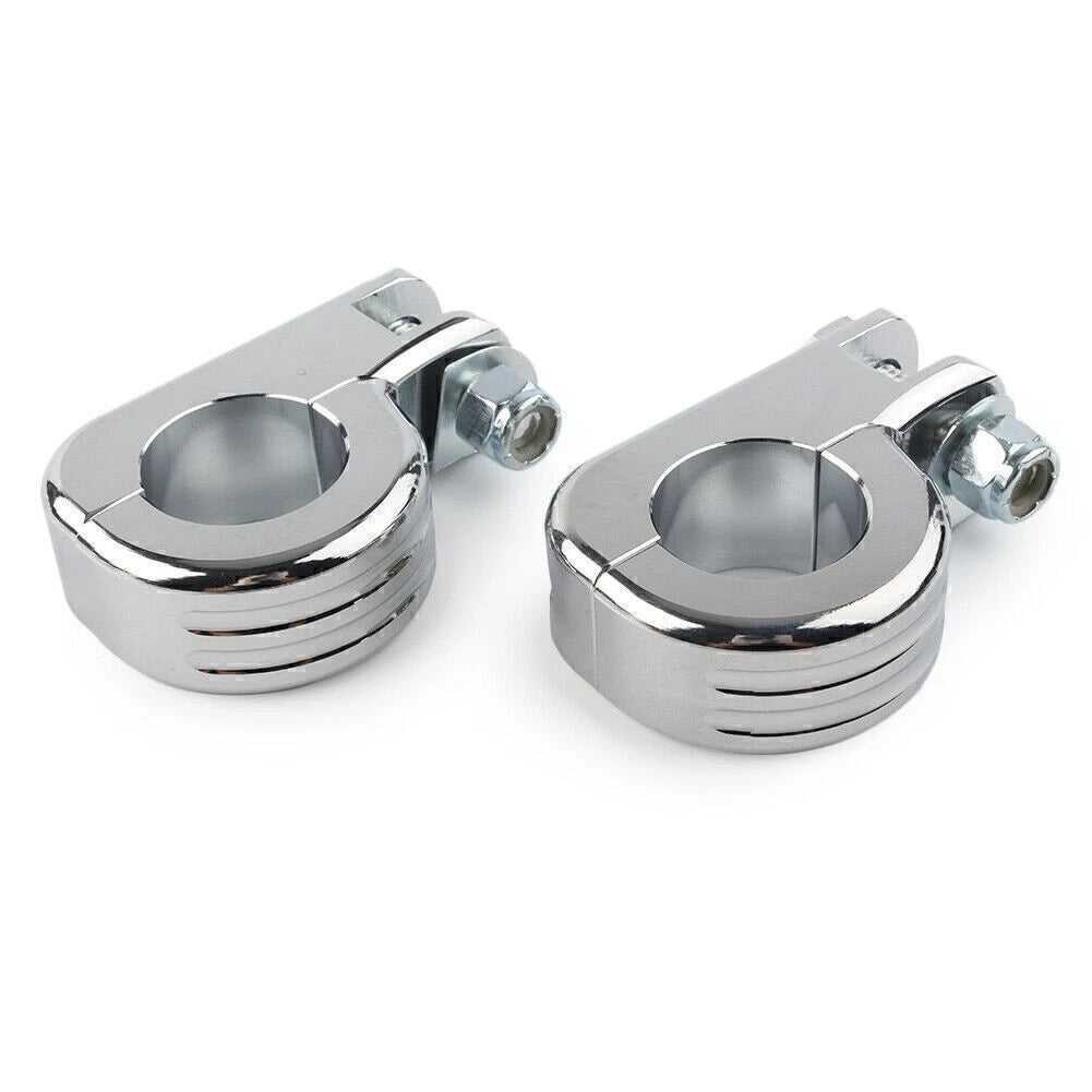 1.25" Chrome Highway Foot Peg Mounting for Harley Touring Road King
