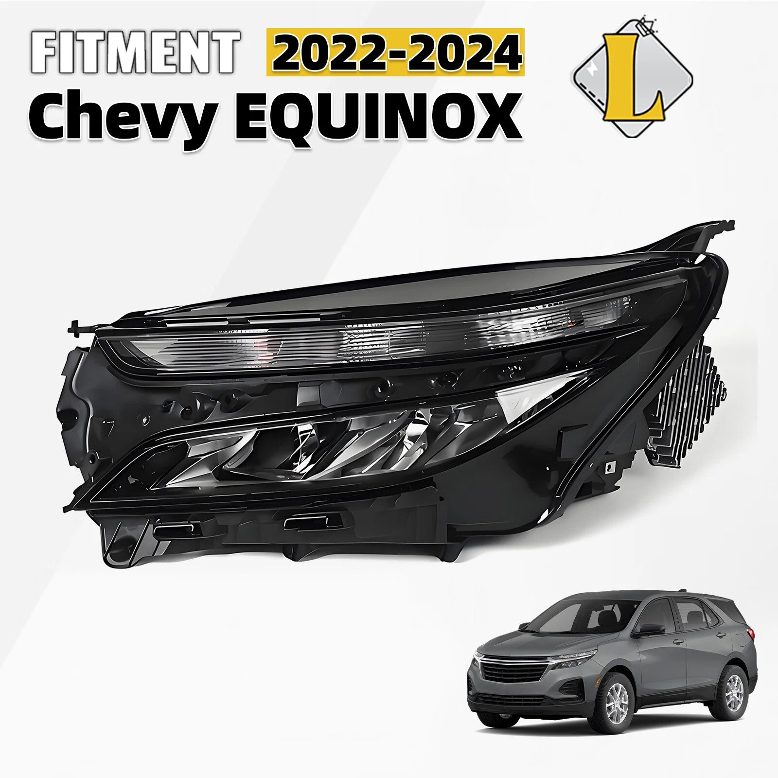 LED Headlight for Chevy Equinox LS (2022–2024) - Left, Halogen Signal Module