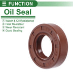 Set of 5 Oil Seal Rotary Shaft Seal FKM Rubber 22x42x11mm