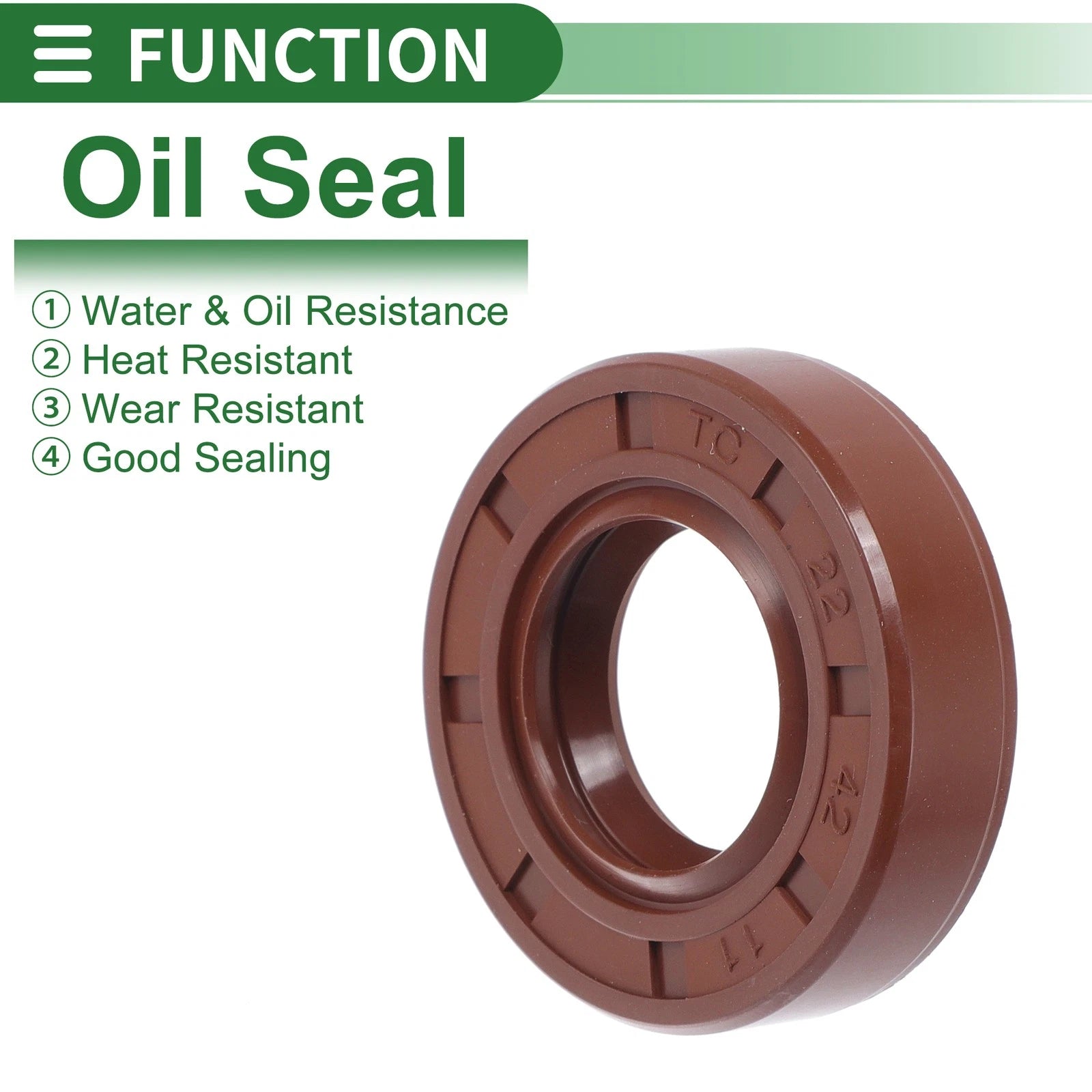 Set of 5 Oil Seal Rotary Shaft Seal FKM Rubber 22x42x11mm