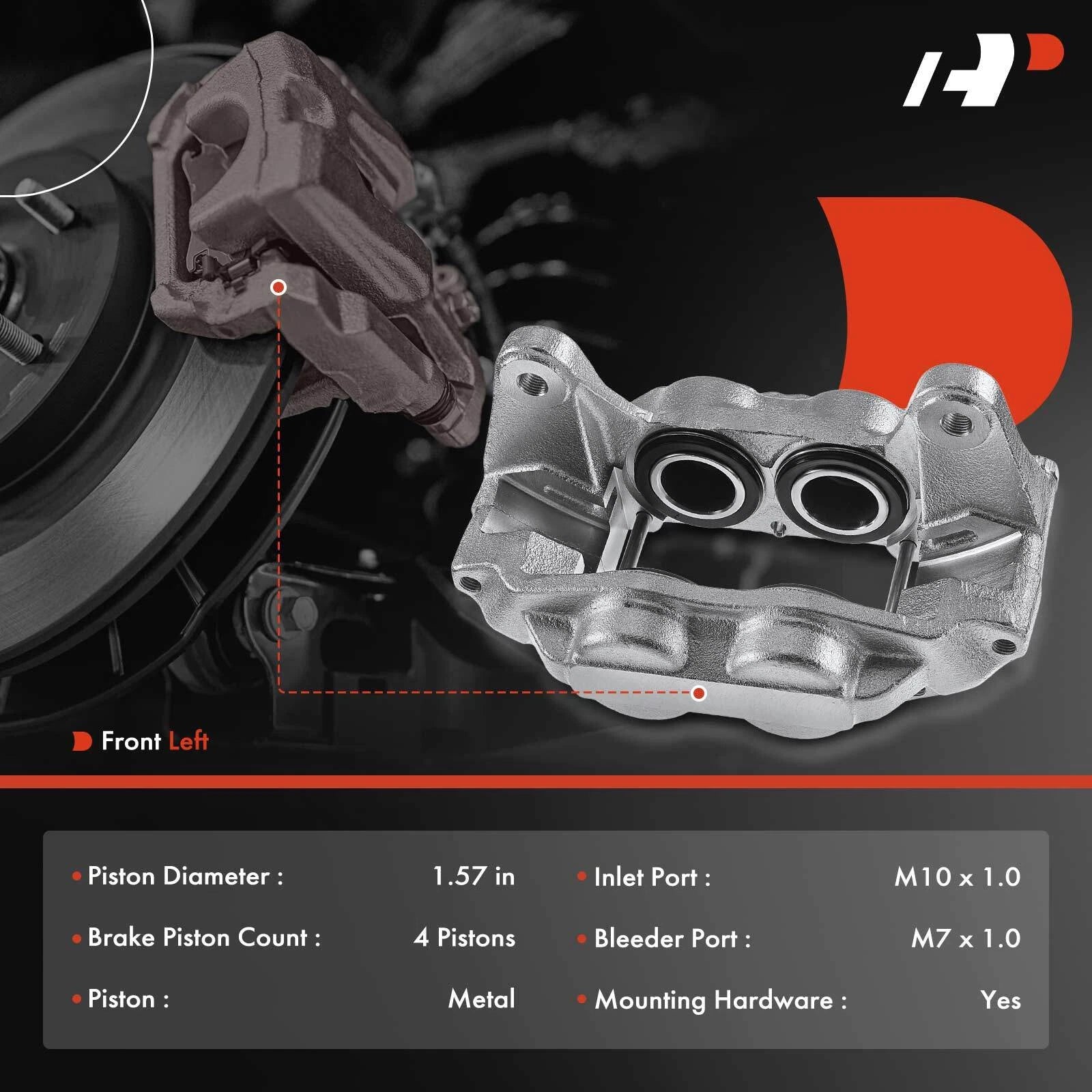 Front Left Brake Caliper for Subaru Impreza WRX TR (2006-2007)