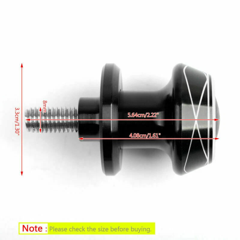 Pair of 8mm CNC Swingarm Spools for Suzuki Honda (T9)