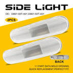 Set of 2 Side Marker Light Housing for Honda Civic (2002–2005) Clear