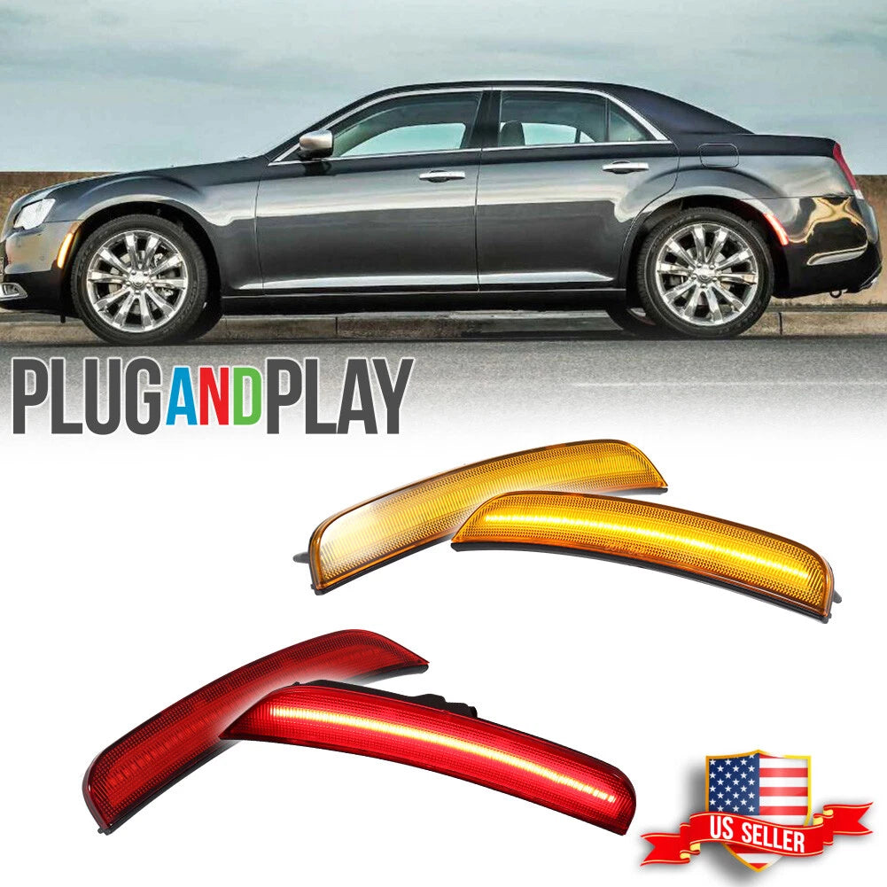 Set of 4 LED Side Marker Lights for Chrysler 300 (2015–2023)