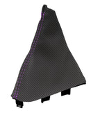 Manual Shift Boot Cover for Dodge Ram 2500 3500 (2003–2012) Carbon Fiber Purple Stitch