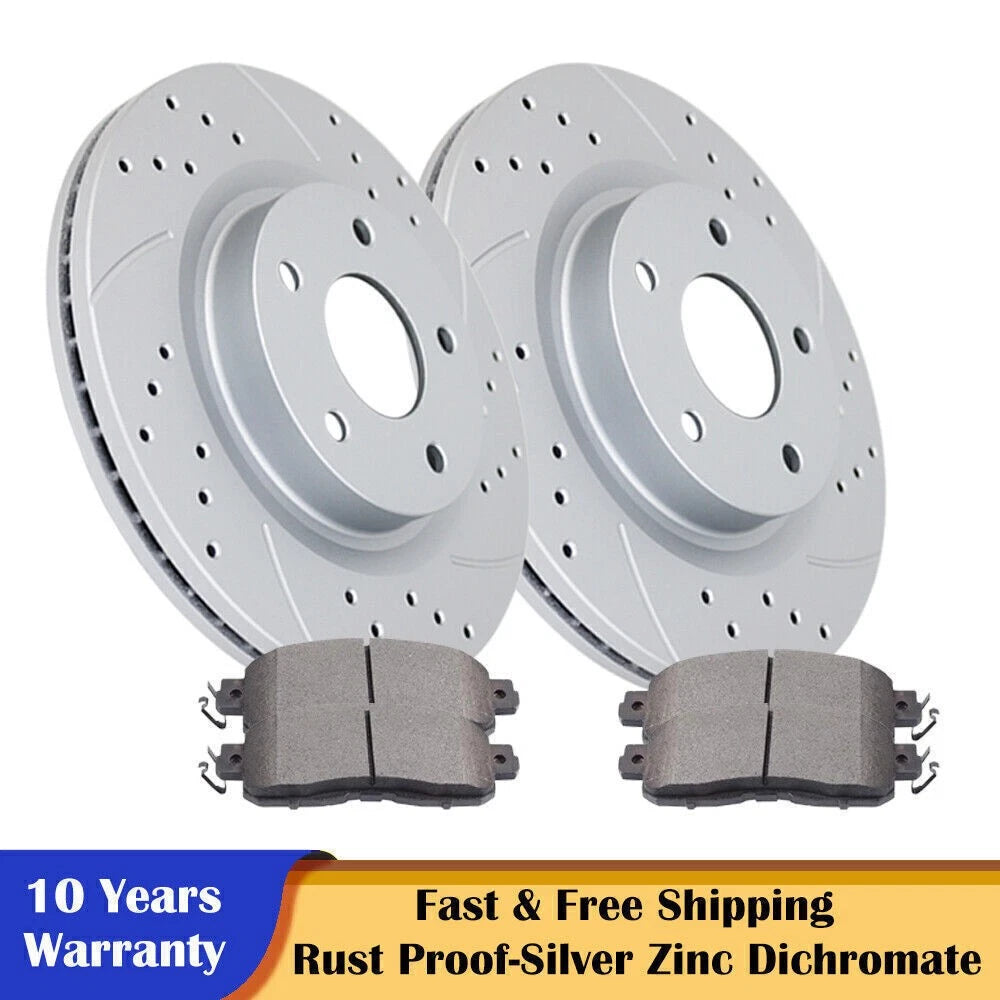 Front Brake Disc Rotors and Ceramic Pads for Nissan Altima (2002–2022)