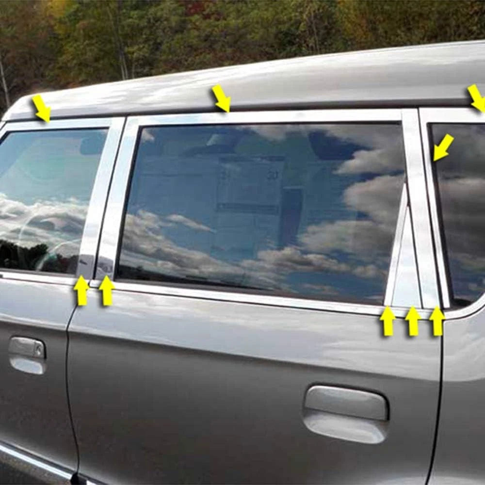 Chrome Window Trim Package Luxury FX with Posts and Sills for Kia Soul (2010–2013)