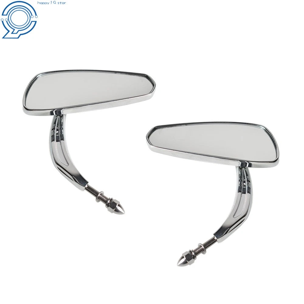 Chrome Rear View Side Mirrors for Breakout Wide Glide 