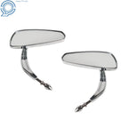 Chrome Rear View Side Mirrors for Breakout Wide Glide 