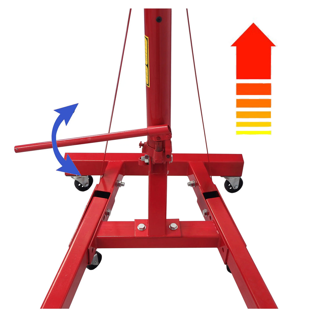 2 Ton Heavy Duty Engine Motor Hoist Cherry Picker Lift for Shop Use