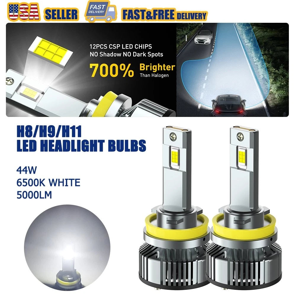 H11 H9 LED Headlight Bulbs Kit for AUXITO (30000LM 6500K)