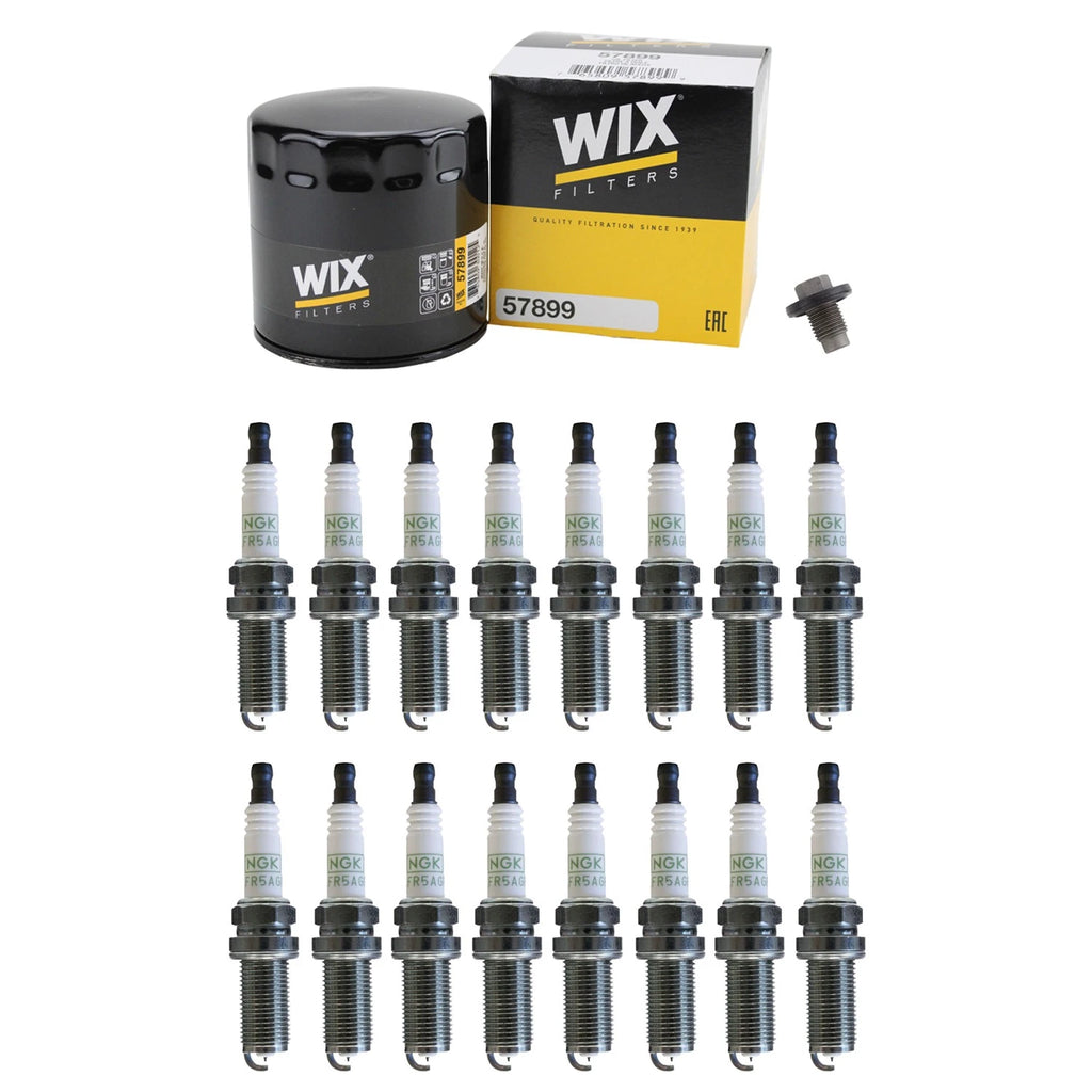 Wix Engine Oil Filter & NGK 16 Platinum Spark Plugs for Aspen Challenger (2007–2010)