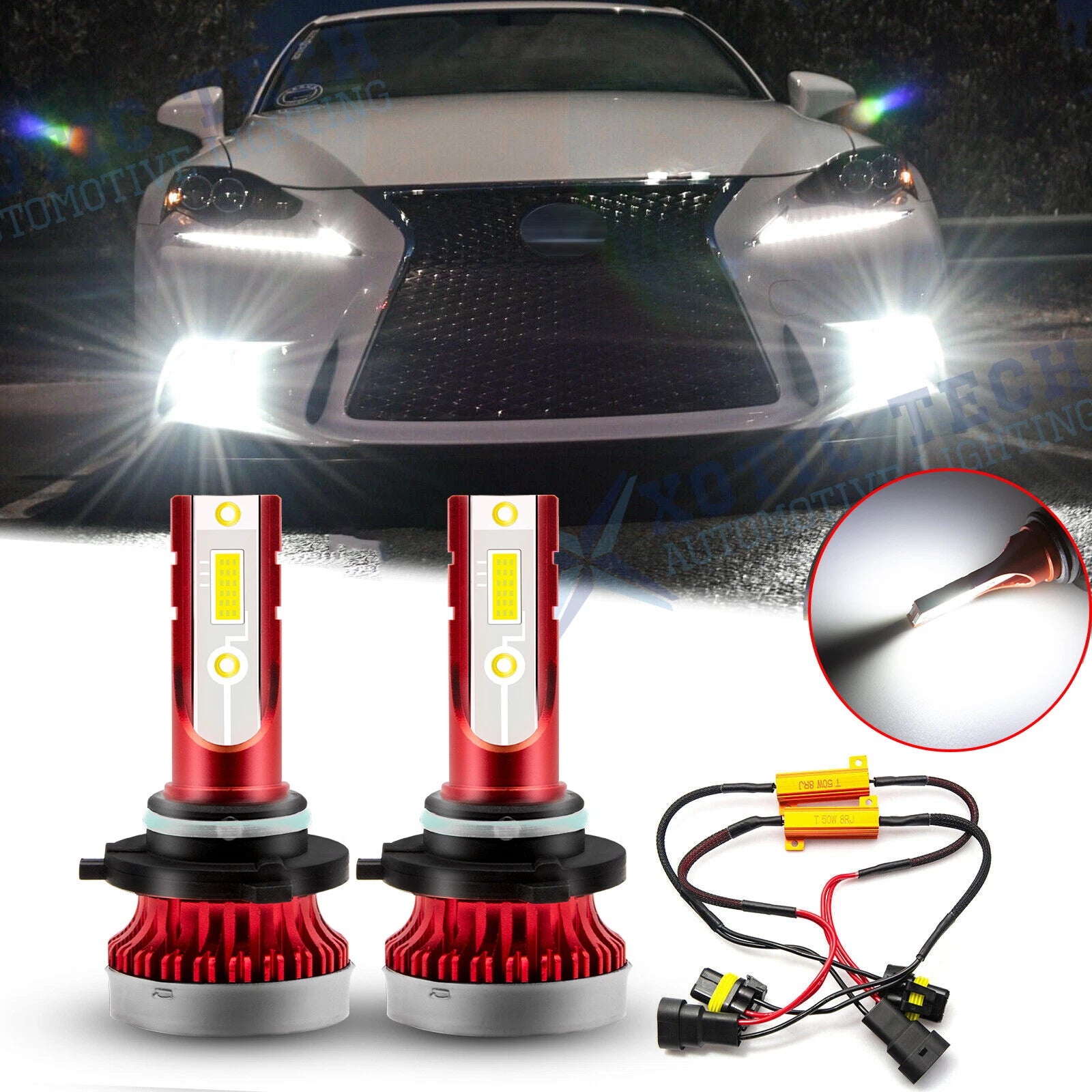 LED DRL Daytime Running Headlight High Beam Bulbs for Lexus (2014–2025)