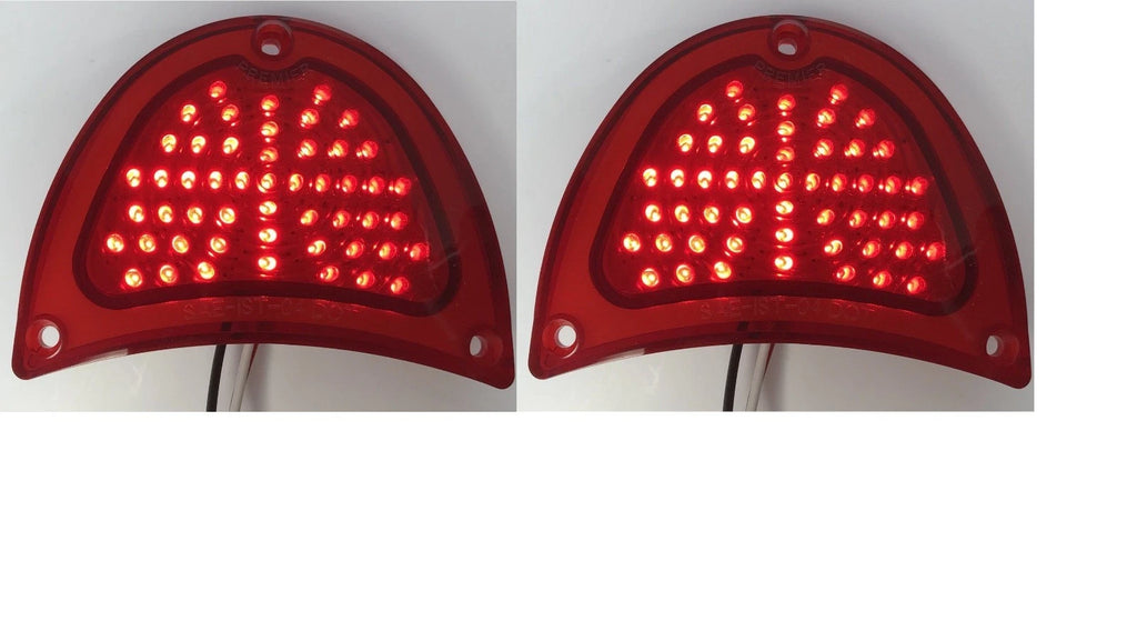 LED Tail Brake Light Lenses Inserts Pair for 1957 Chevy Bel Air 150 210 (1957–1957)