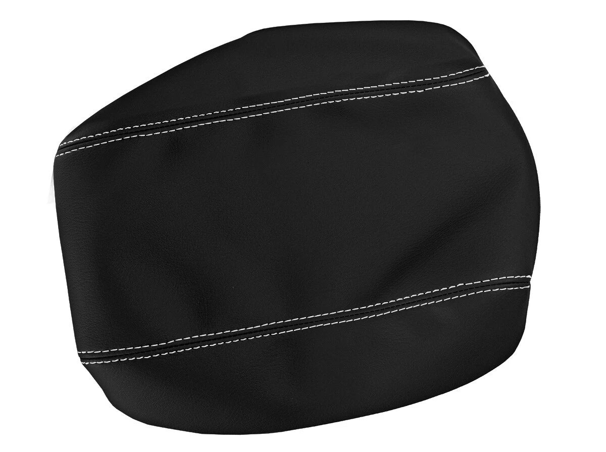 Leather Console Lid Armrest Cover for Mitsubishi Eclipse (1995–1999) White Stitch