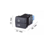 LED Dual Dashboard Control Square Switch Button Harness for Toyota