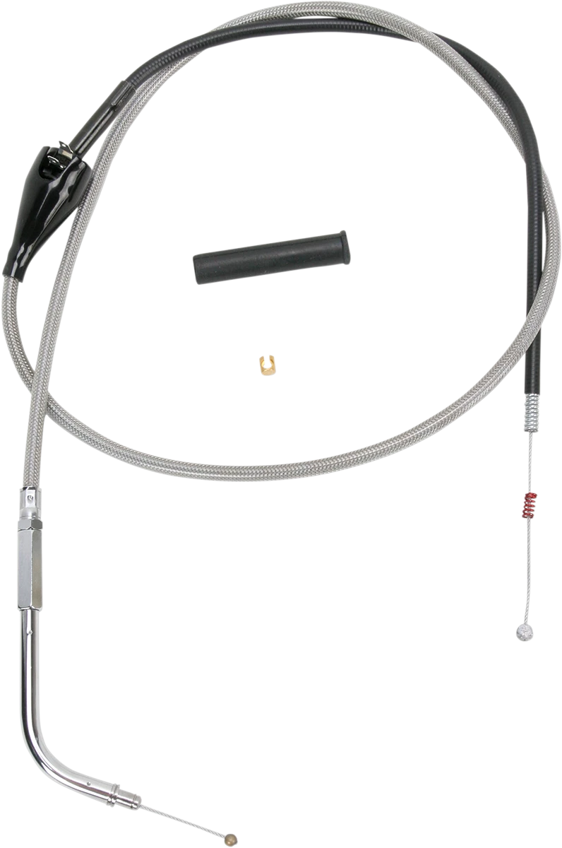 Stainless Braided Idle Cable 44" for Drag Specialties (5343144B)