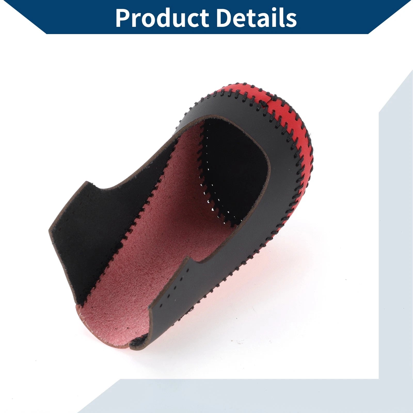 Gear Shift Knob Cover for Chevrolet Malibu (2016–2023) Red Black Faux Leather