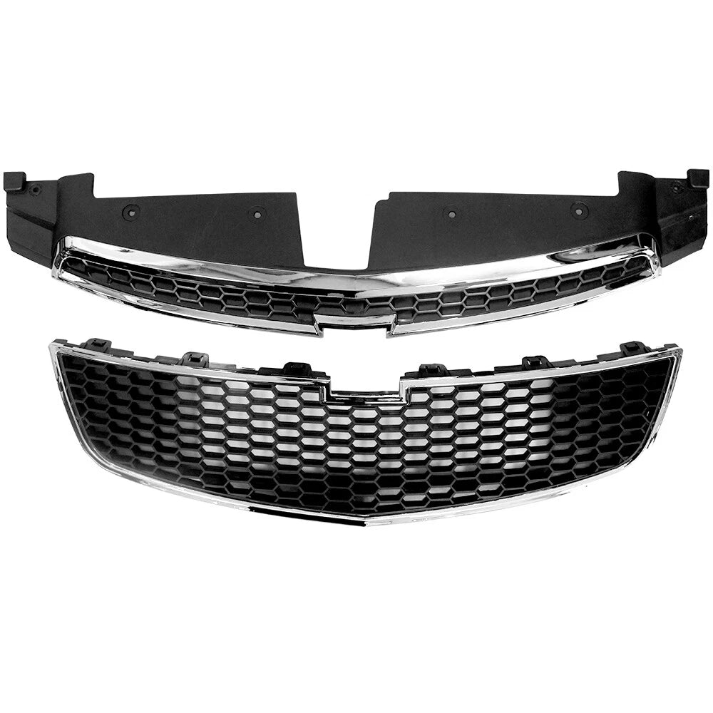 Set of 2 Front Bumper Upper & Lower Grilles for Chevy Cruze (2011–2014)