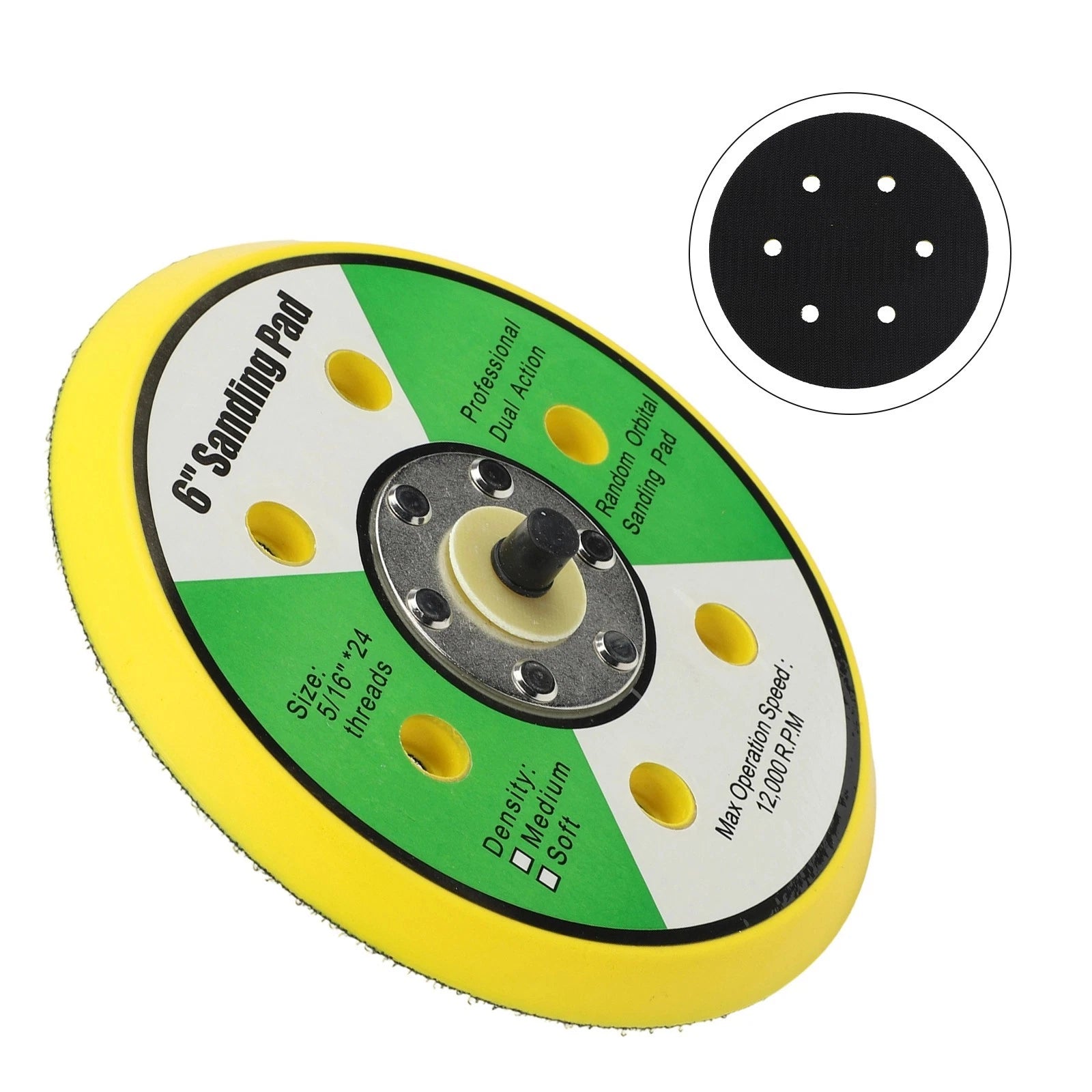 6 Inch Sanding Pad for Air Sander (Fits Dual Random Orbital)