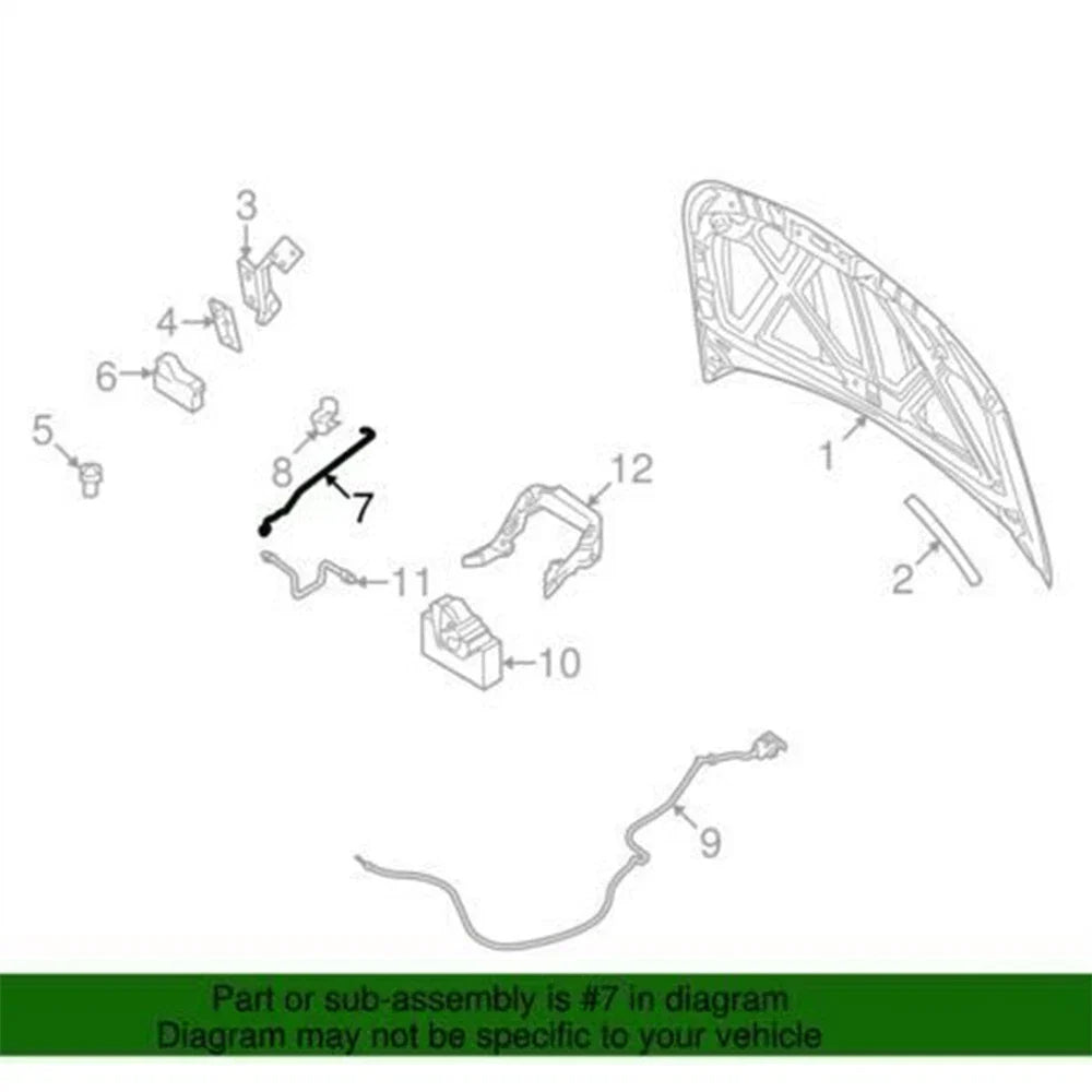 Hood Support Prop Rod for Ford Focus (2008-2011)