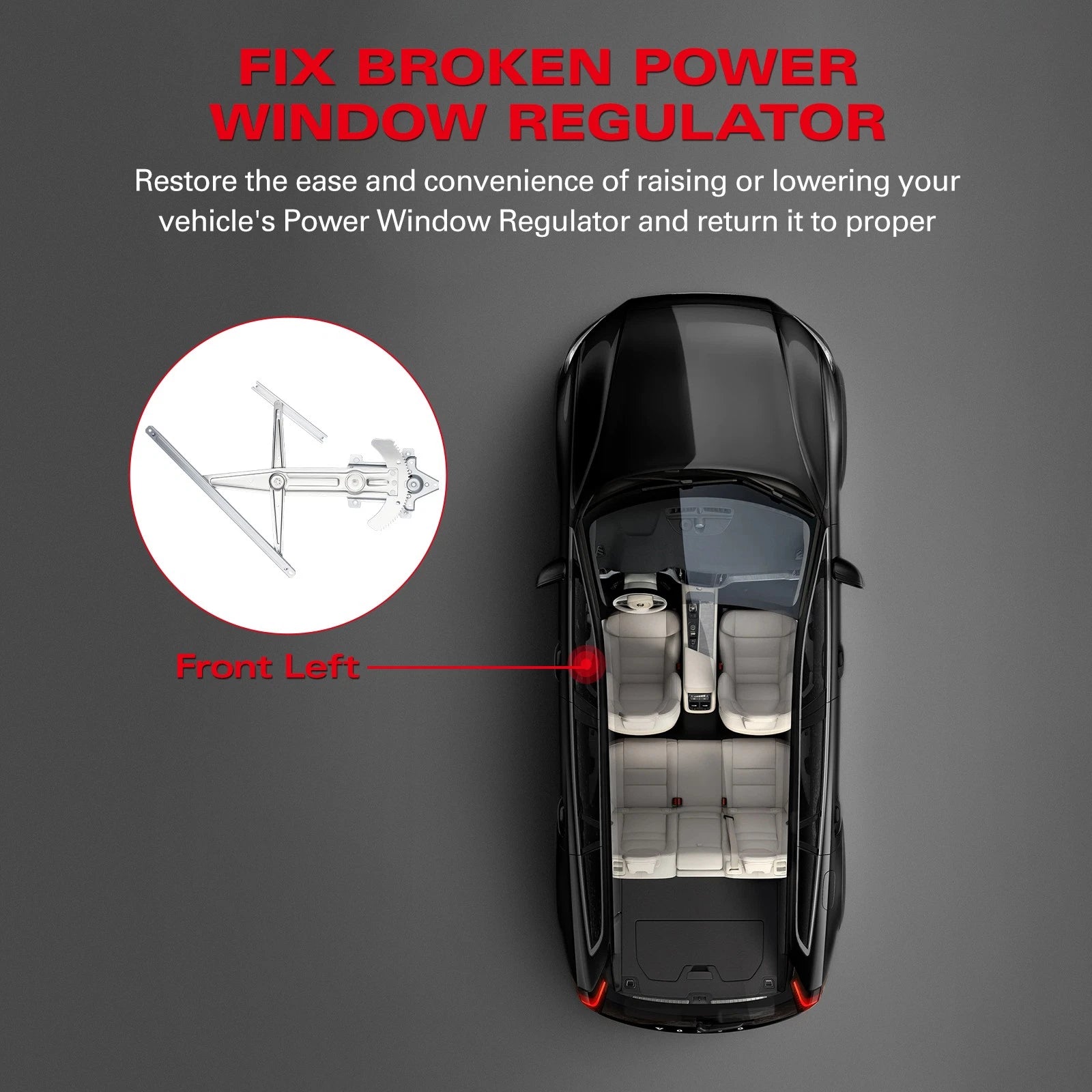Front Left Window Regulator for Dodge Grand Caravan (2008–2010)