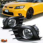 Clear Lens Front Bumper Fog Lights + Switch for Scion tC (2011–2013)