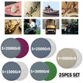 Set of 25 Sand Paper Discs 1500 2000 2500 3000 4000 for Wood Polishing