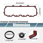Set of 2 Engine Valve Cover Gaskets Seals for Ford F-250 Super (2003–2007)