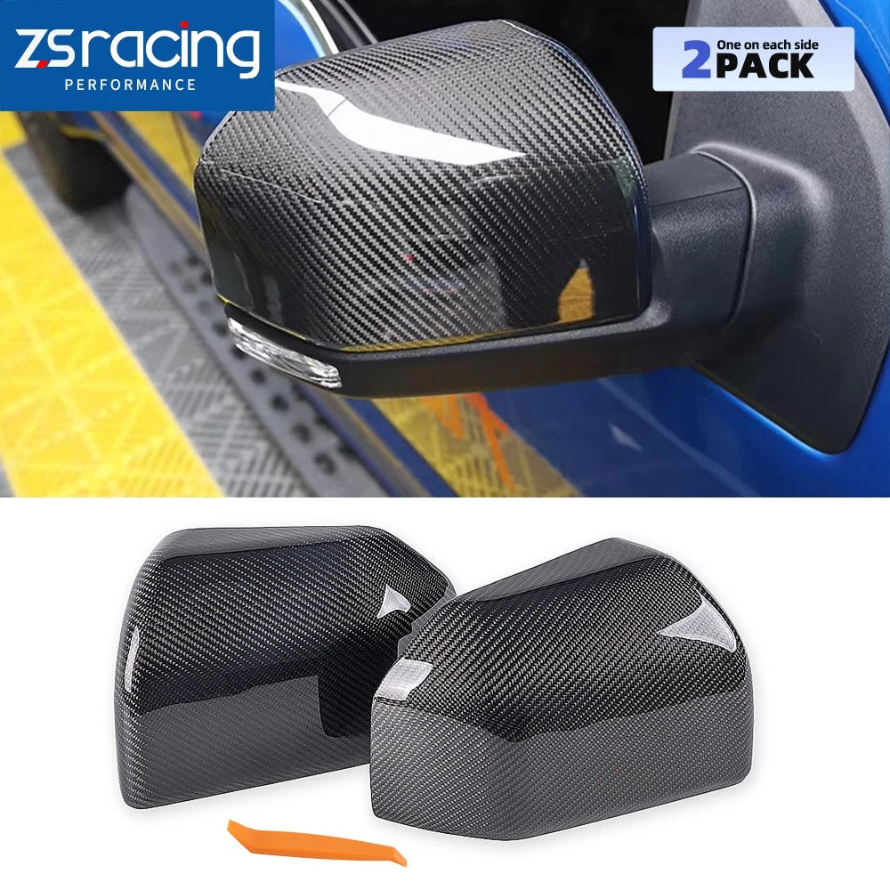 Carbon Fiber Rearview Mirror Cover Caps for Ford F150 (2015–2020)
