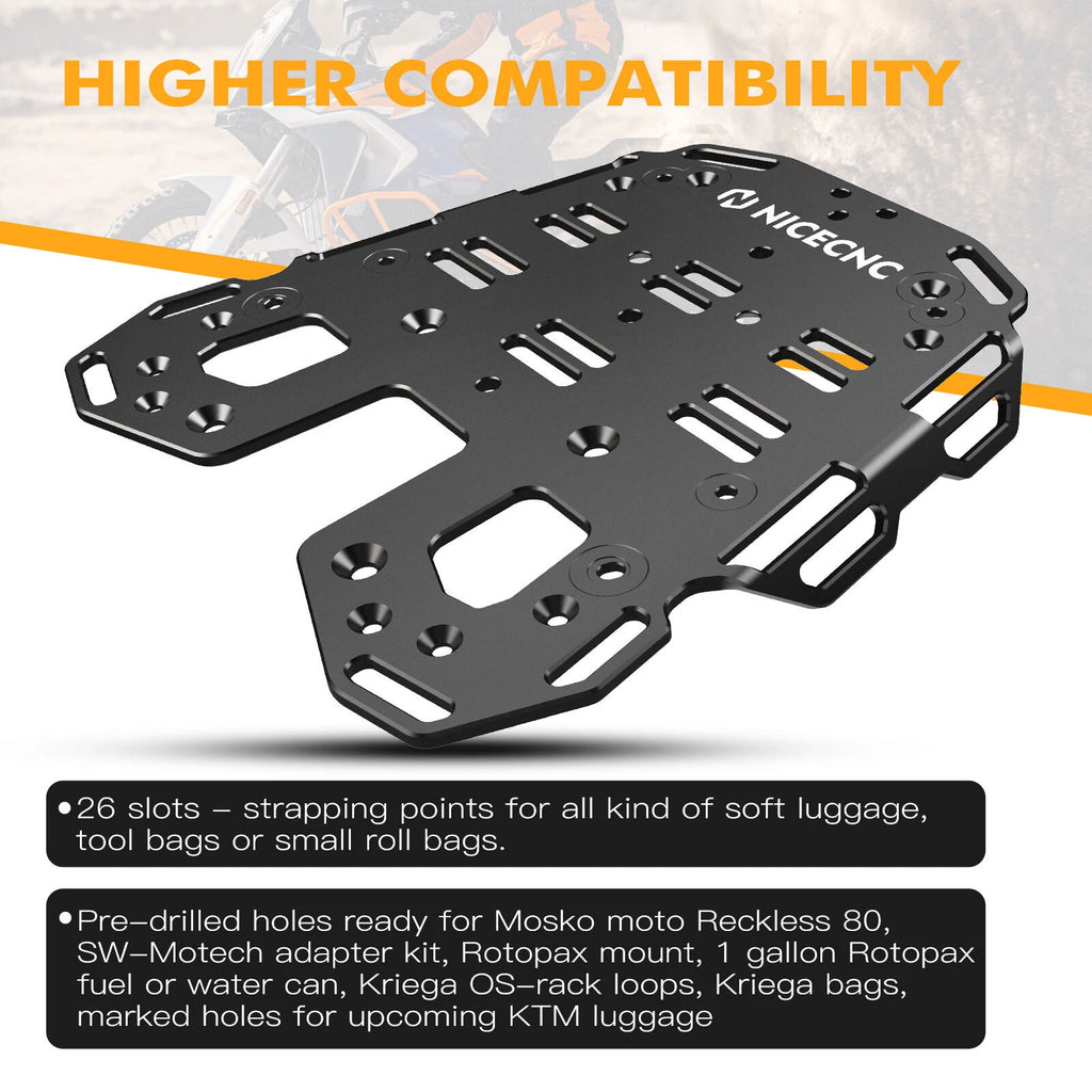 Rear Luggage Rack Plate Aluminum Kit for KTM 1290 Super Adventure/R/S (2021–2024)