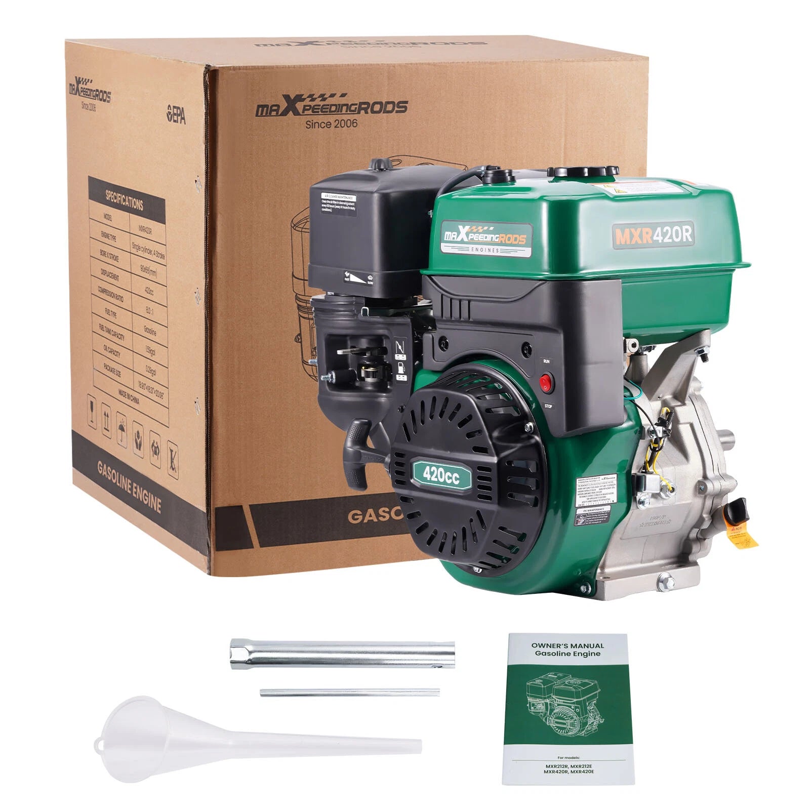 420cc Gasoline Engine Motor Horizontal 4 Stroke 15HP Recoil Start Lawn Mowers