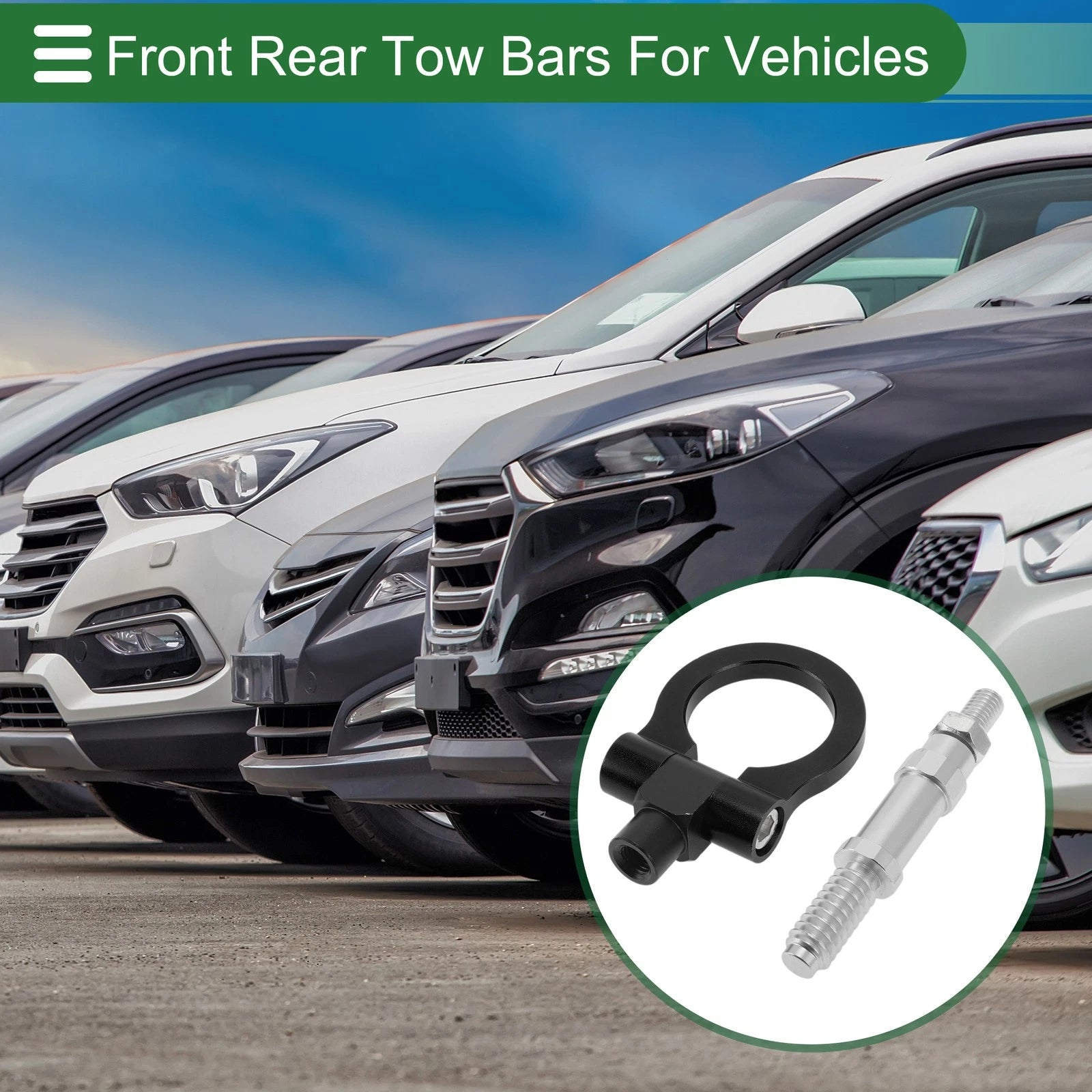 Tow Hook Set for Volkswagen MK7 (2014–2022) 15.7mm Aluminum Alloy 122mm