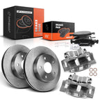 Front Brake Rotor & Pad Set with Caliper for Jeep Grand Cherokee 