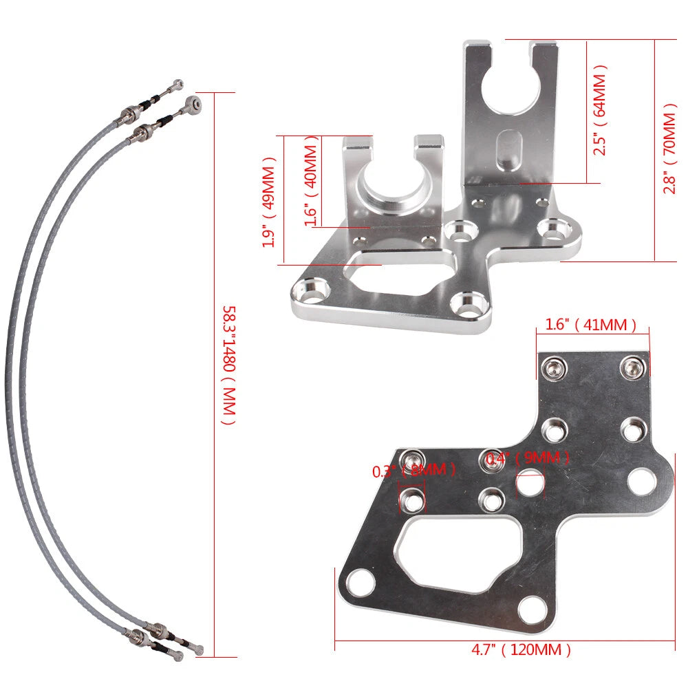 Shifter Cables & Trans Bracket for Acura RSX (2002–2006) K20 K24 K Swap