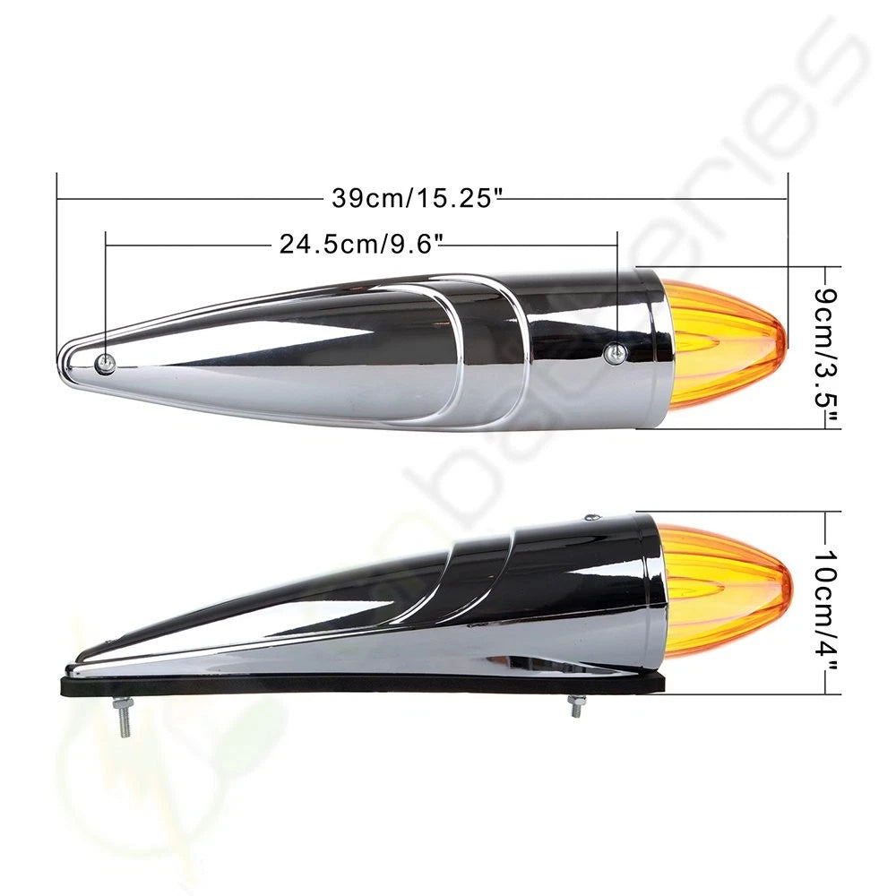 11pcs Amber LED Torpedo Cab Marker Running Light for Big Rig (Year Range)