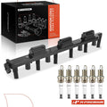 1x Ignition Coil & 6x Iridium Spark Plugs for Jeep Cherokee 