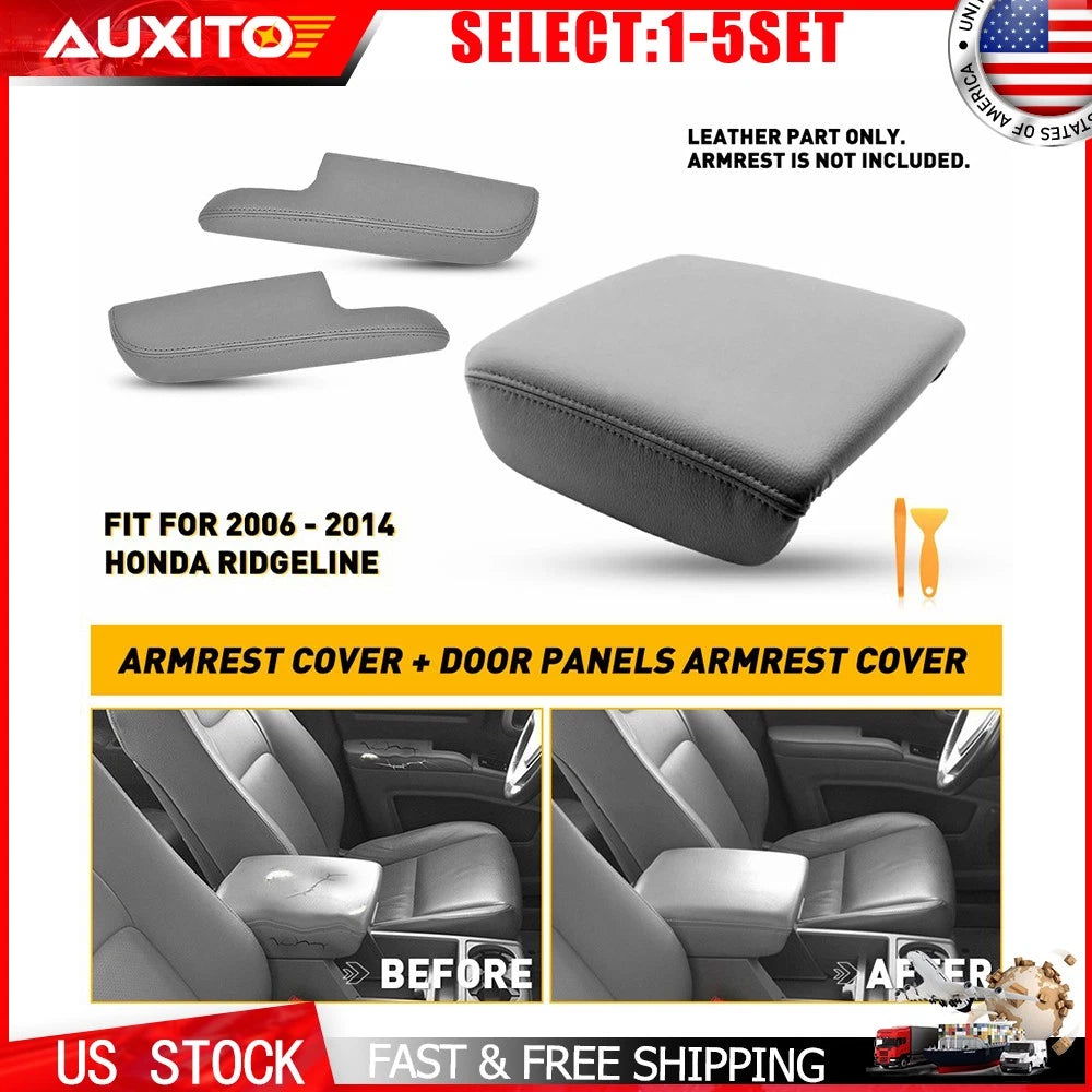 Set of 3 Armrest Console & Door Panel Covers for Honda Ridgeline (2006–2014)
