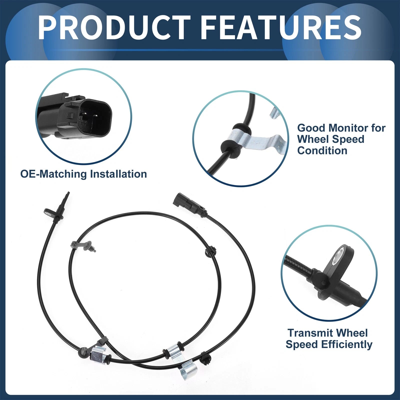 ABS Wheel Speed Sensor for Ford Edge (2015–2023) No.BT4Z2C190B FWD Rear Left