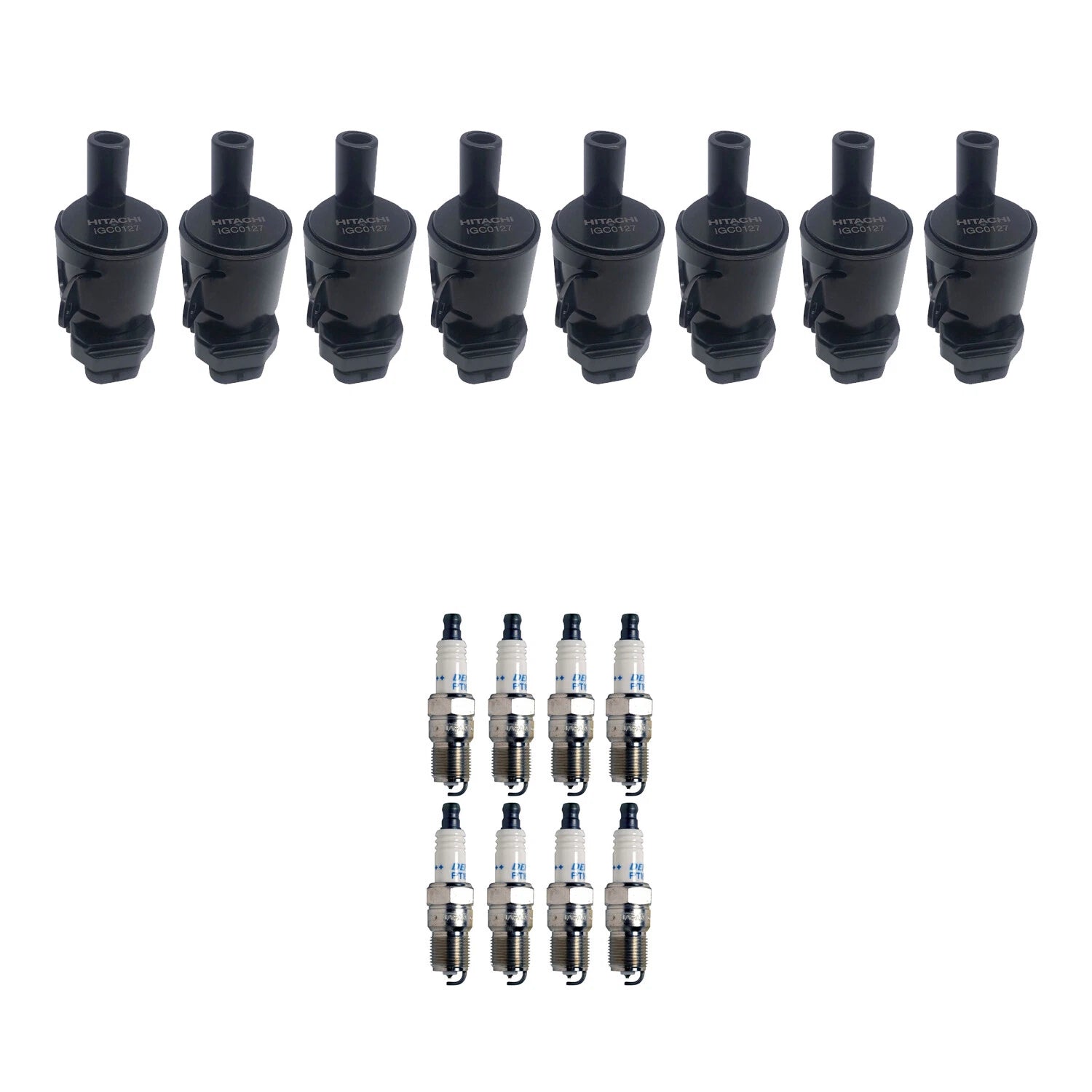 Set of 8 Ignition Coils & Denso Platinum Spark Plugs for Silverado 1500 (2007–2013)
