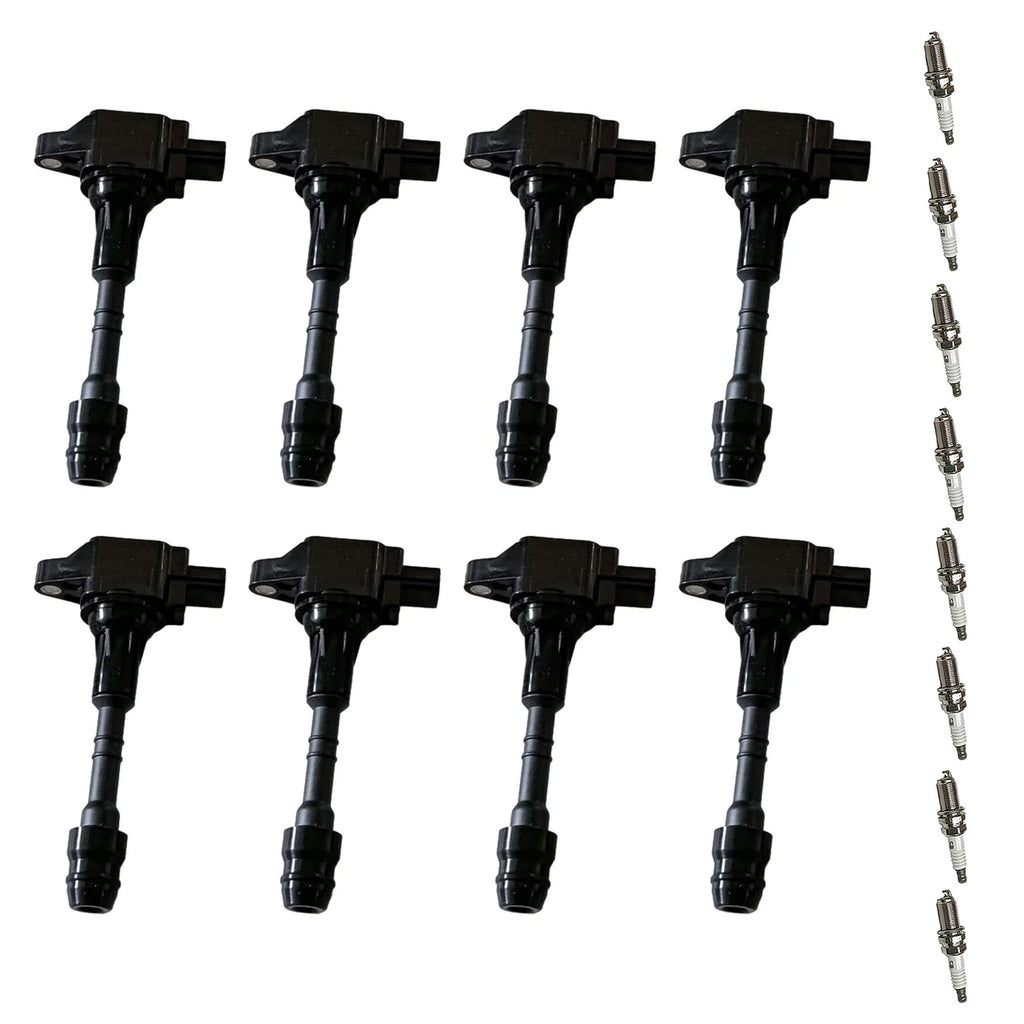 8X Ignition Coils & Spark Plugs for Nissan Titan Armada QX56 NV2500 3500 (2004–2023)