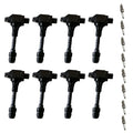 8X Ignition Coils & Spark Plugs for Nissan Titan Armada QX56 NV2500 3500 (2004–2023)