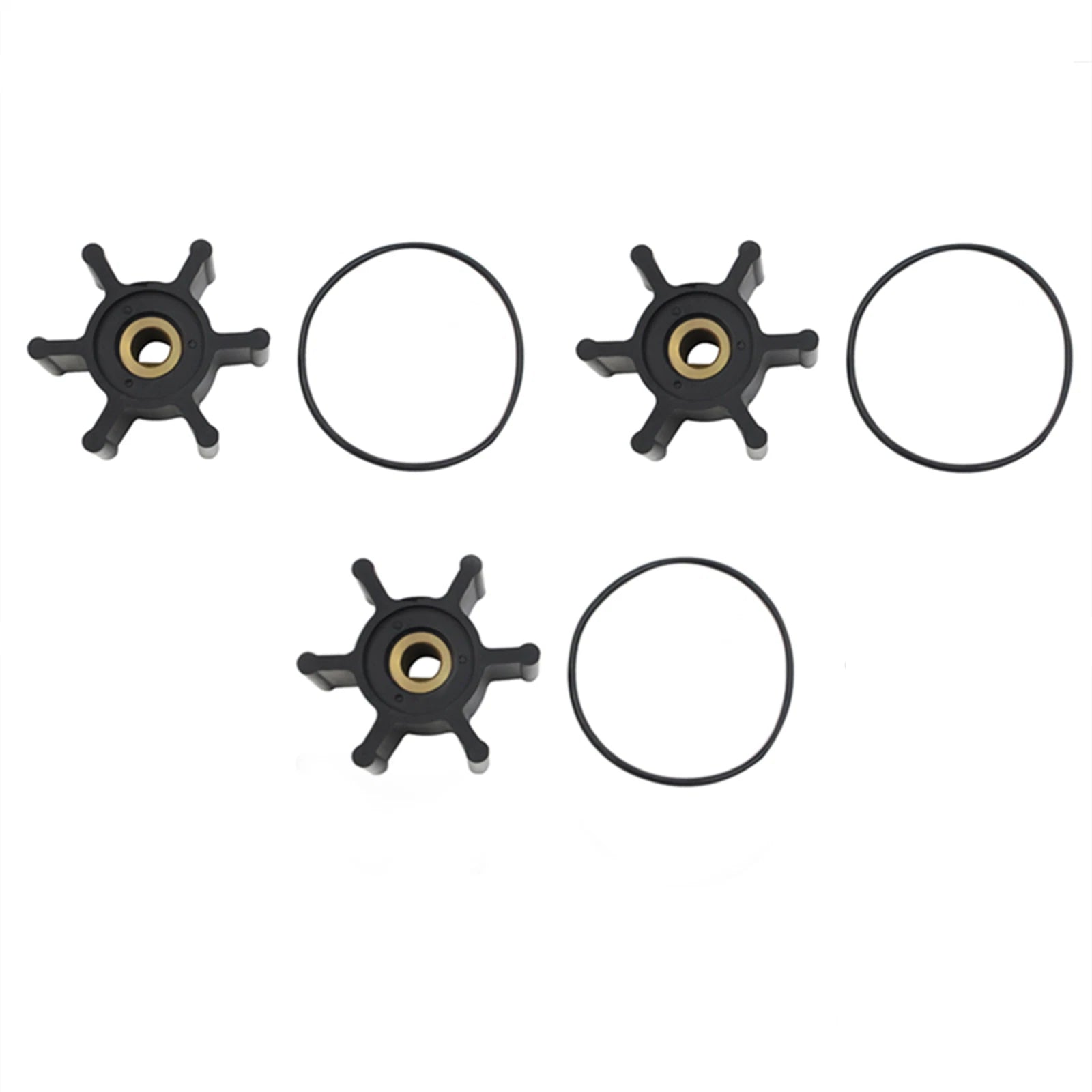 Set of 3 Water Pump Impeller Repair Kits for Jabsco Johnson (N/A)