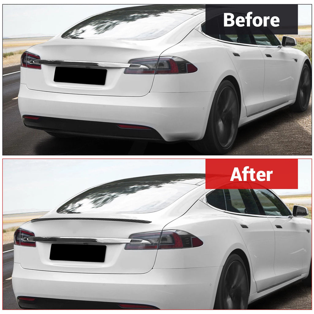 Rear Spoiler for Tesla Model 3 (2017-2023) Carbon Fiber Look Duck Tail