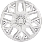 Set of 4 16" Silver Snap On Wheel Covers Hub Caps R16