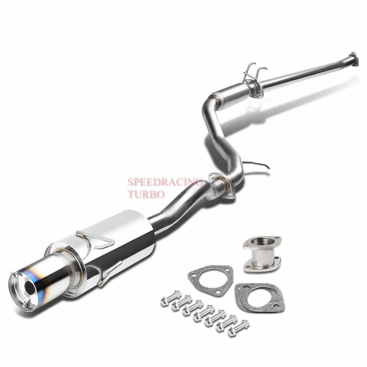 4" Round Burnt Muffler Tip for Honda Civic (2006–2011) T-304 Racing Catback