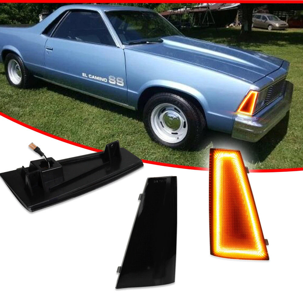 Smoke Amber LED Front Side Marker Light for Chevrolet El Camino Malibu (1980–1981)