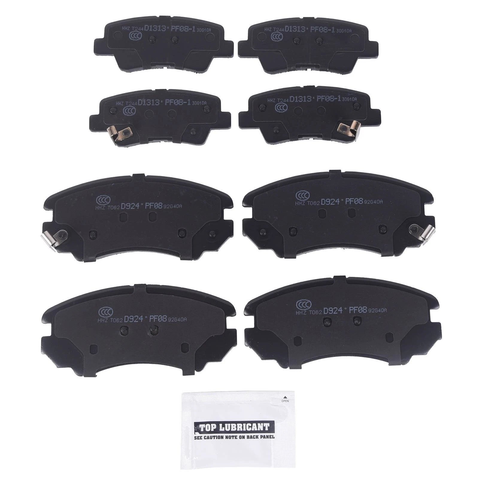 Set of 8 Ceramic Brake Pads for Kia Soul (2010–2013) Hyundai Sonata Elantra
