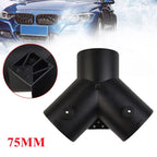 75mm Y Branch Duct Splitter Outlet Connector with Regulator Valve for Heater