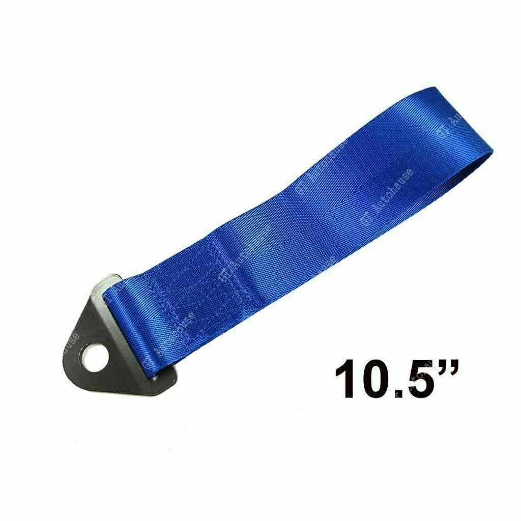 Racing Towing Hook Strap for Acura Honda for Universal Blue Car (-)